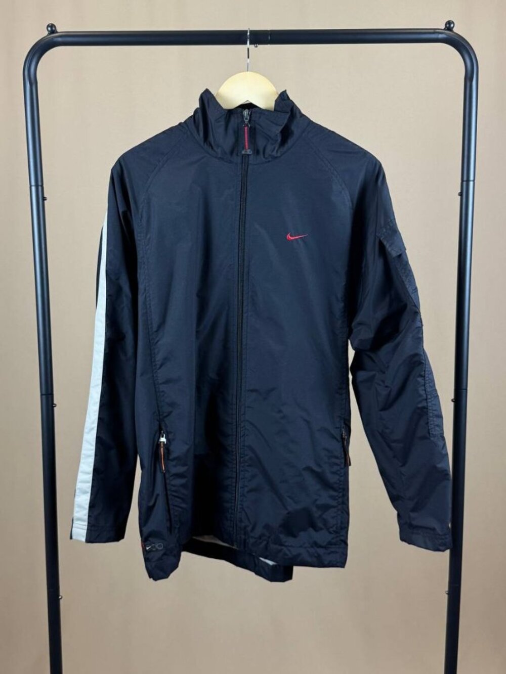 Vintage Nike 6.0 Black Gray Full Zip Jacket Men’s Size Medium